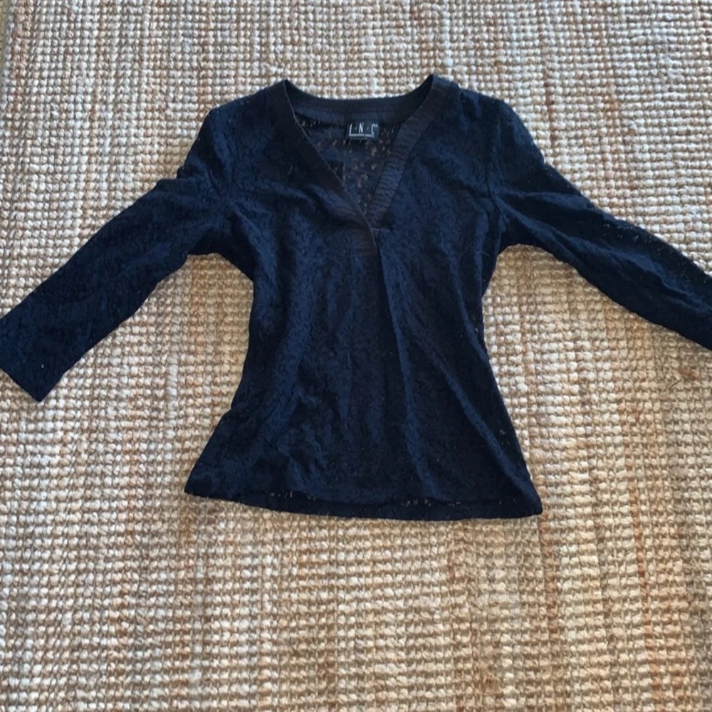 Vintage INC floral mesh top
